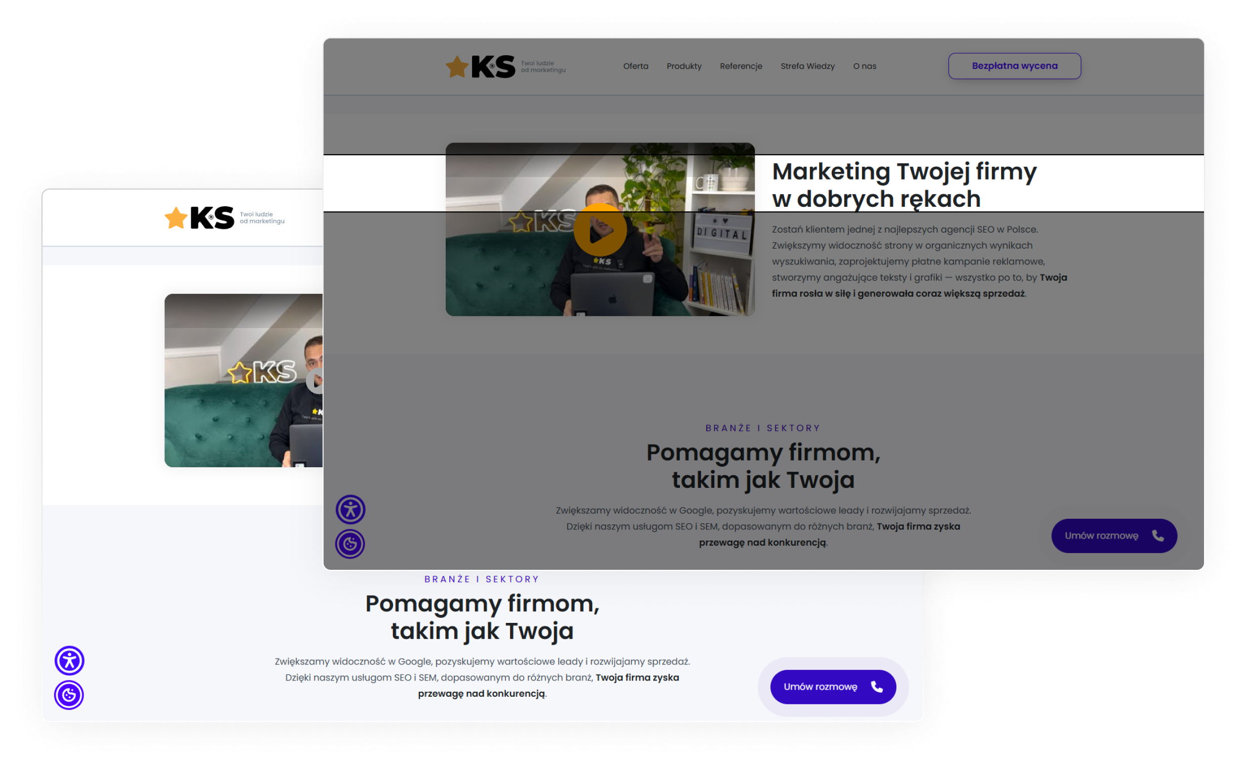 Wygląd strony internetowej po zastosowaniu predefioniowanego profilu dla osób cierpiących na ADHD