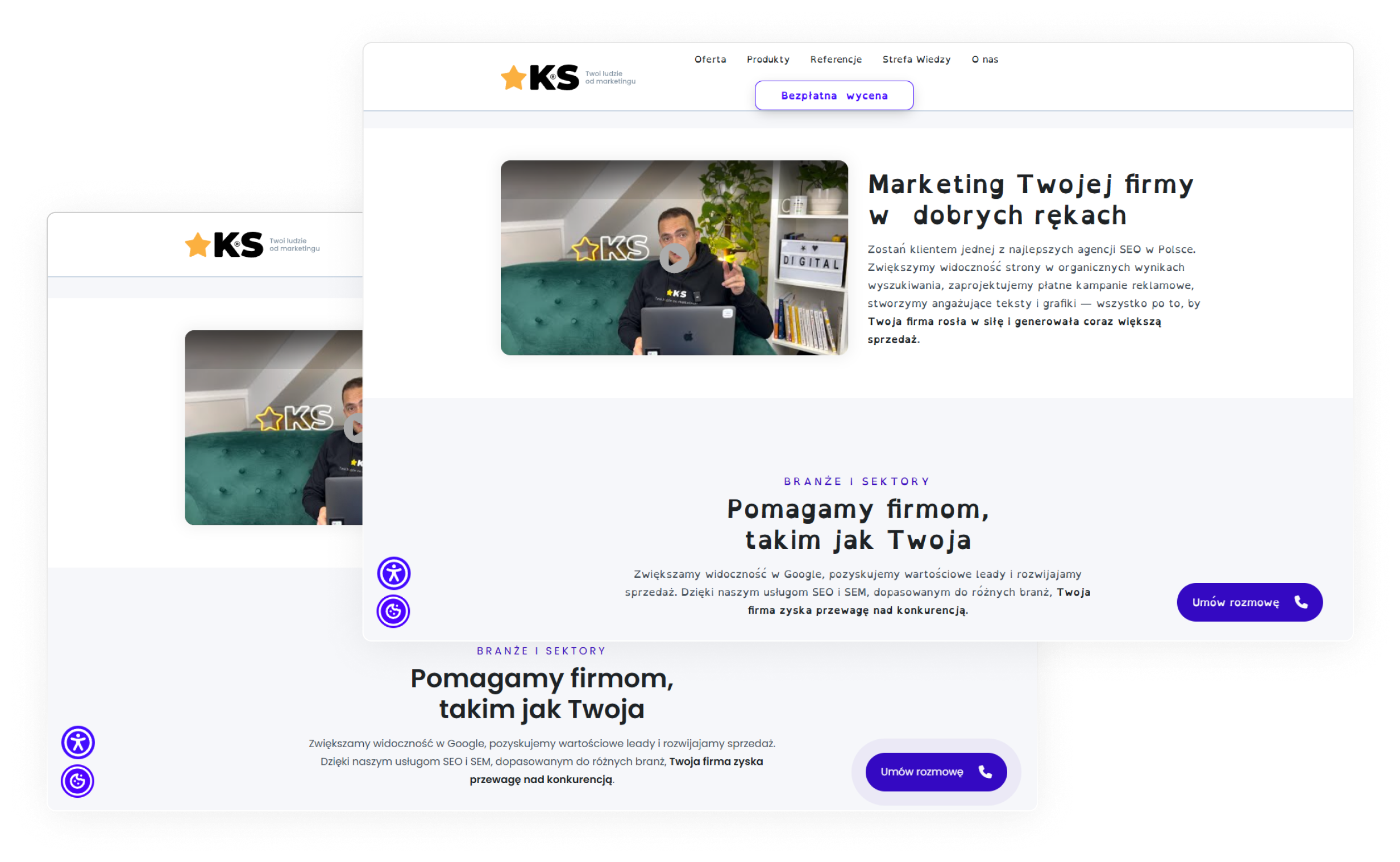 Wygląd strony internetowej po zastosowaniu predefiniowanego proflilu dla cierpiących na dysleksje